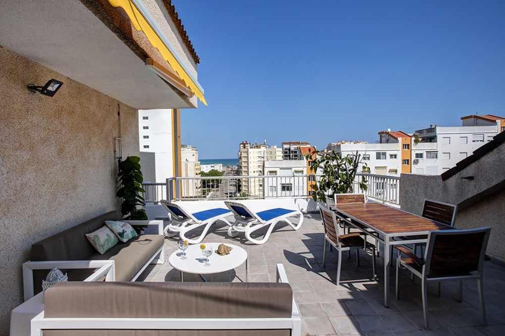 Ferienwohnung Atico Terrazas Playa Gandia Playa de Gandia Exterior foto